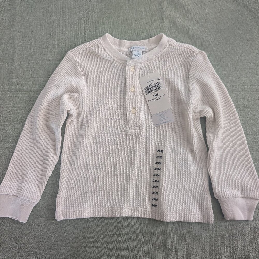 Ralph Lauren Baby Long Sleeve Thermal Henley Shirt 24M